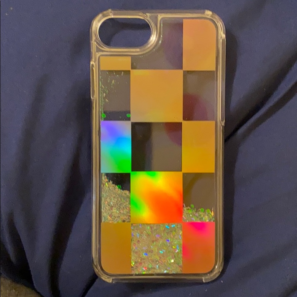 Holographic checker board IPhone 7 case